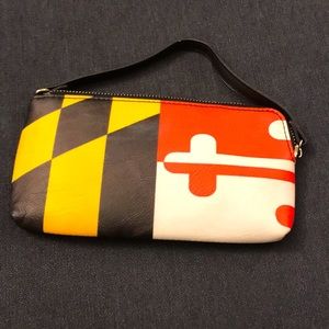 Maryland flag print wristlet